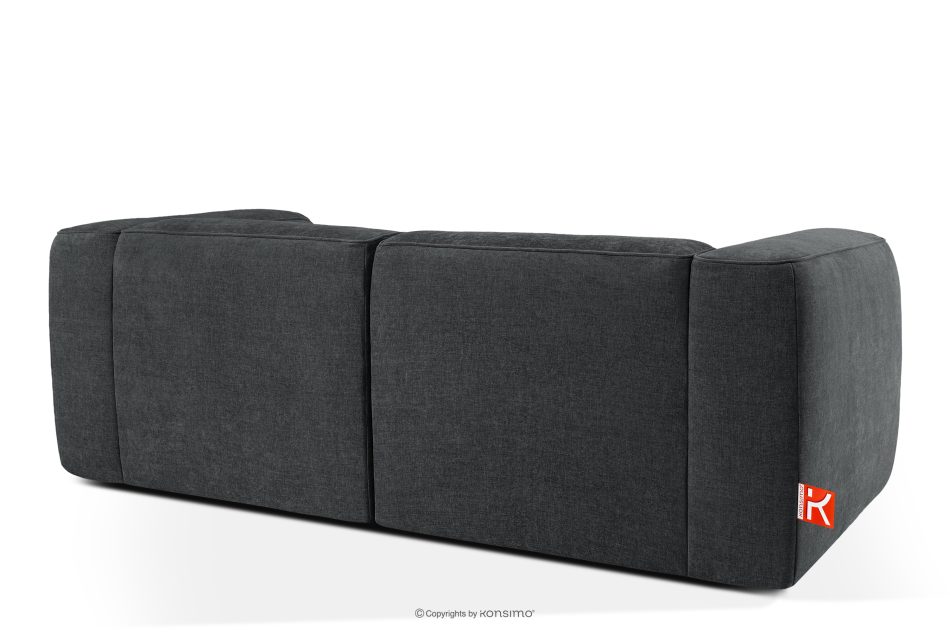 FUBBO Mäkká dvojmiestna pohovka z tkanej látky antracit antracitová - obrázok 3