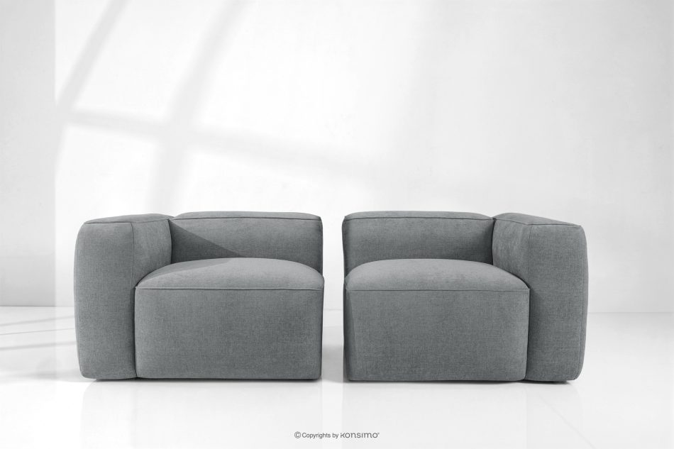 FUBBO Mäkká dvojmiestna pohovka z tkanej látky sivý sivá - obrázok 10