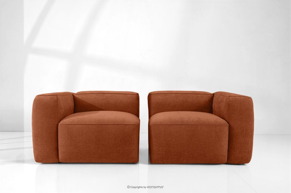 FUBBO Mäkká dvojmiestna pohovka z tkanej látky ryšavý červená - obrázok 10