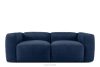 Mäkká dvojmiestna pohovka z tkanej látky námornícka modrá