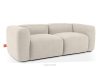 FUBBO Mäkká dvojmiestna pohovka z tkanej látky ekru ekru - obrázok 3