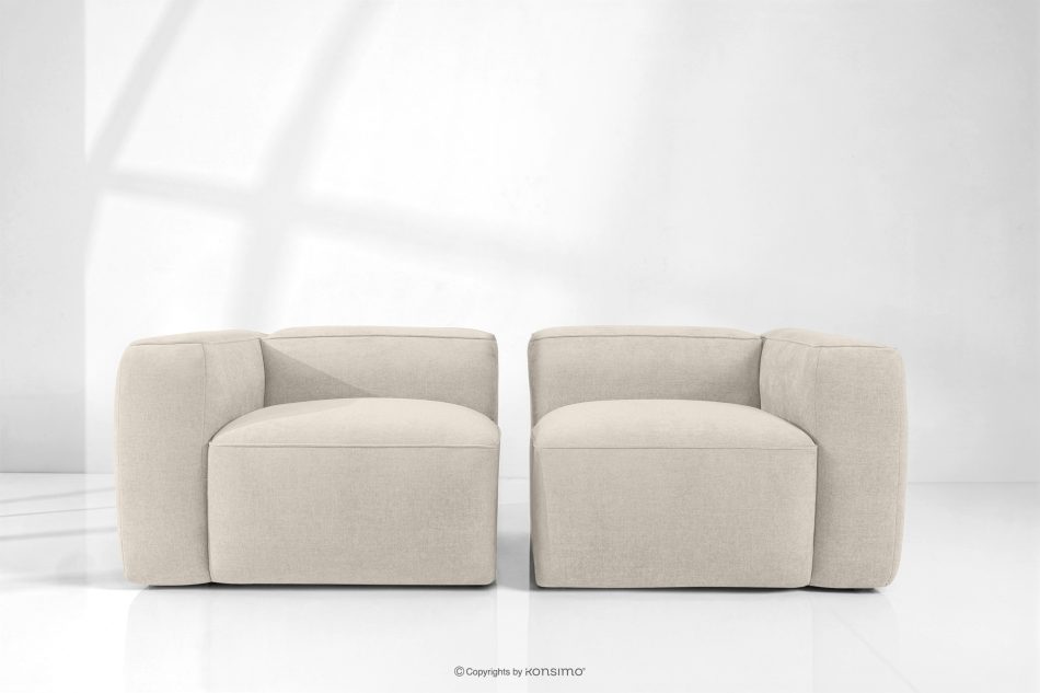 FUBBO Mäkká dvojmiestna pohovka z tkanej látky ekru ekru - obrázok 10