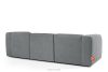 FUBBO Mäkká trojmiestna pohovka z tkanej látky sivý sivá - obrázok 4