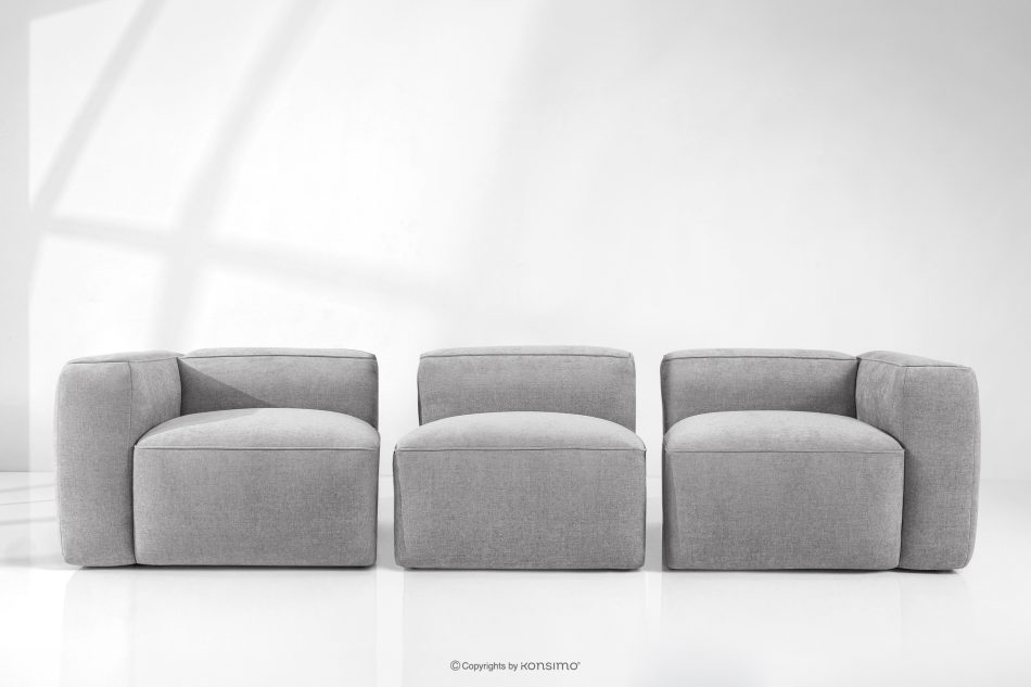 FUBBO Mäkká trojmiestna pohovka z tkanej látky svetlo šedá svetlošedá - obrázok 10