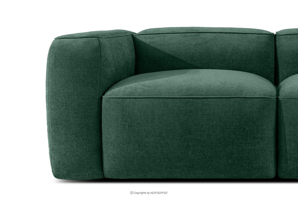 FUBBO Mäkká trojmiestna pohovka z tkanej látky tmavo zelená tmavozelená - obrázok 7