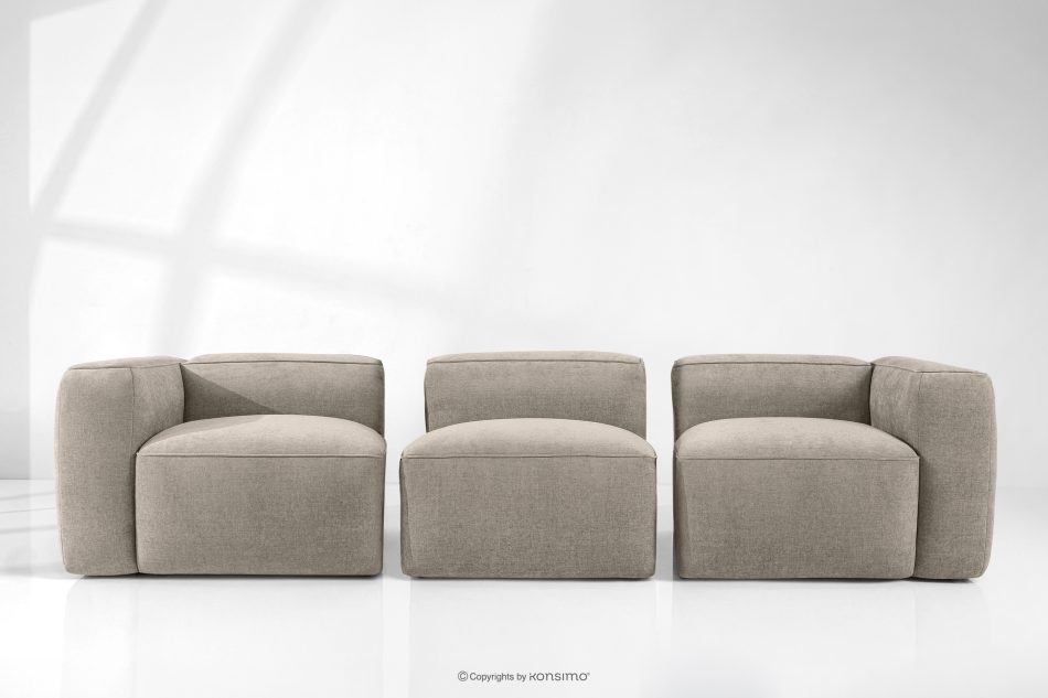 FUBBO Mäkká trojmiestna pohovka z tkanej látky béžová béžová - obrázok 10