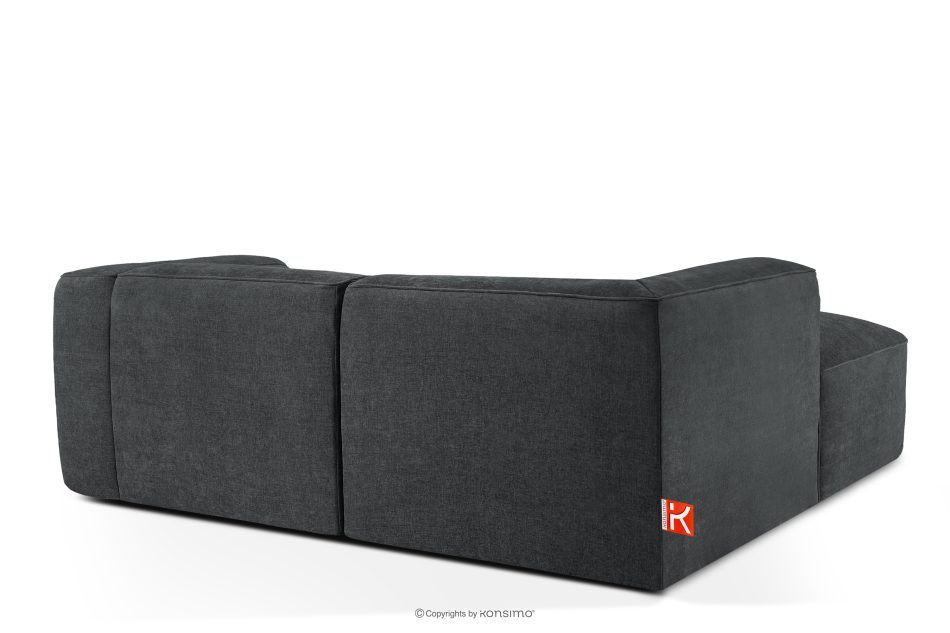 FUBBO Mäkká rohová pohovka z tkanej látky, vľavo antracit antracitová - obrázok 3