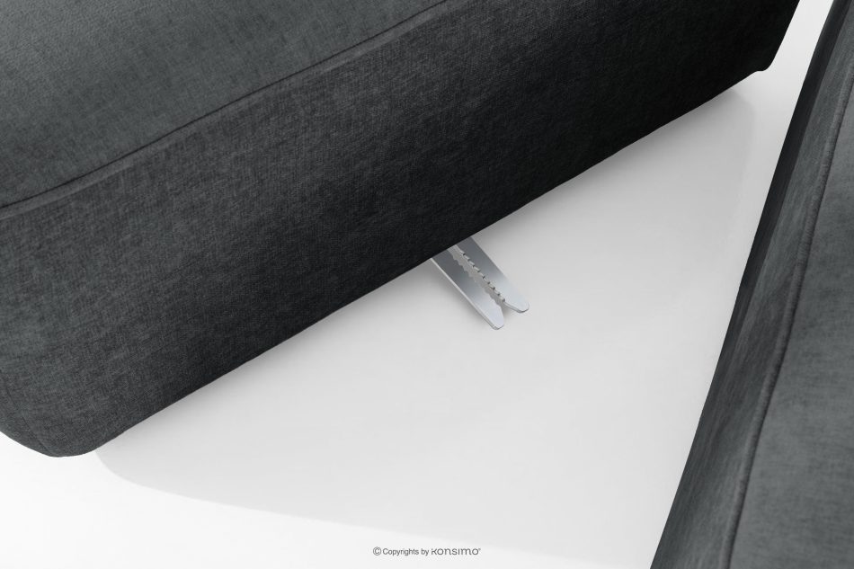 FUBBO Mäkká rohová pohovka z tkanej látky, vľavo antracit antracitová - obrázok 8