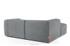 FUBBO Mäkká rohová pohovka z tkanej látky, vľavo sivý sivá - obrázok 4