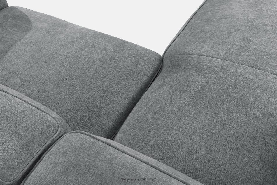 FUBBO Mäkká rohová pohovka z tkanej látky, vľavo sivý sivá - obrázok 5