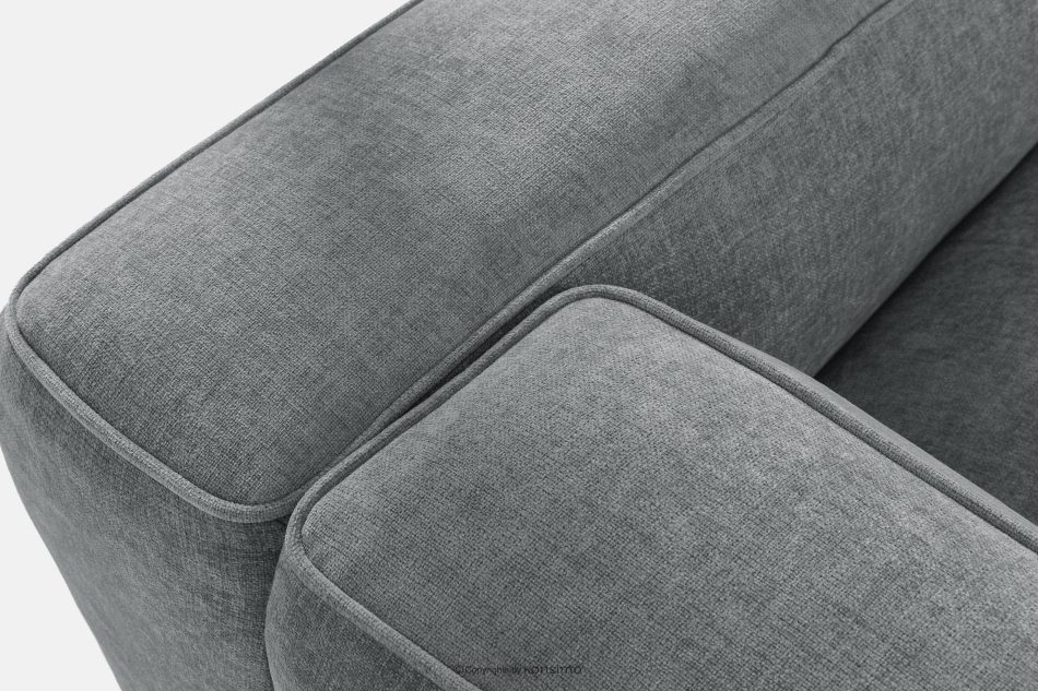 FUBBO Mäkká rohová pohovka z tkanej látky, vľavo sivý sivá - obrázok 6