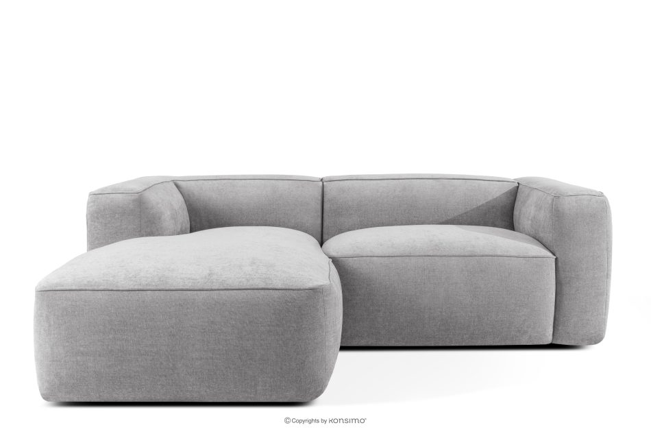 FUBBO Mäkká rohová pohovka z tkanej látky, vľavo svetlo šedá svetlošedá - obrázok 0