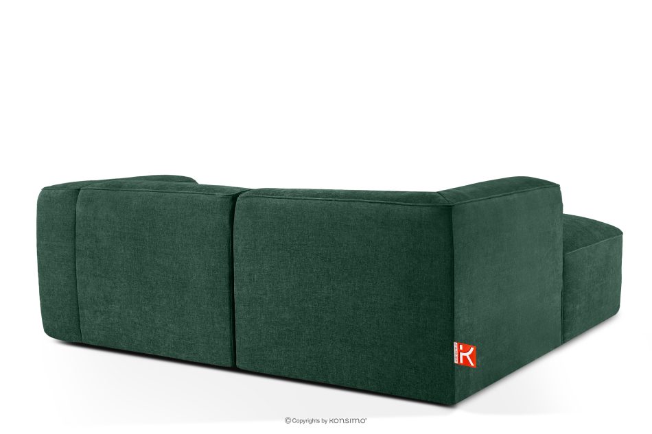FUBBO Mäkká rohová pohovka z tkanej látky, vľavo tmavo zelená tmavozelená - obrázok 3