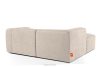 FUBBO Mäkká rohová pohovka z tkanej látky, vľavo krémový krémová - obrázok 4