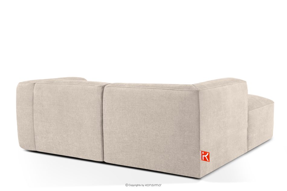 FUBBO Mäkká rohová pohovka z tkanej látky, vľavo krémový krémová - obrázok 3