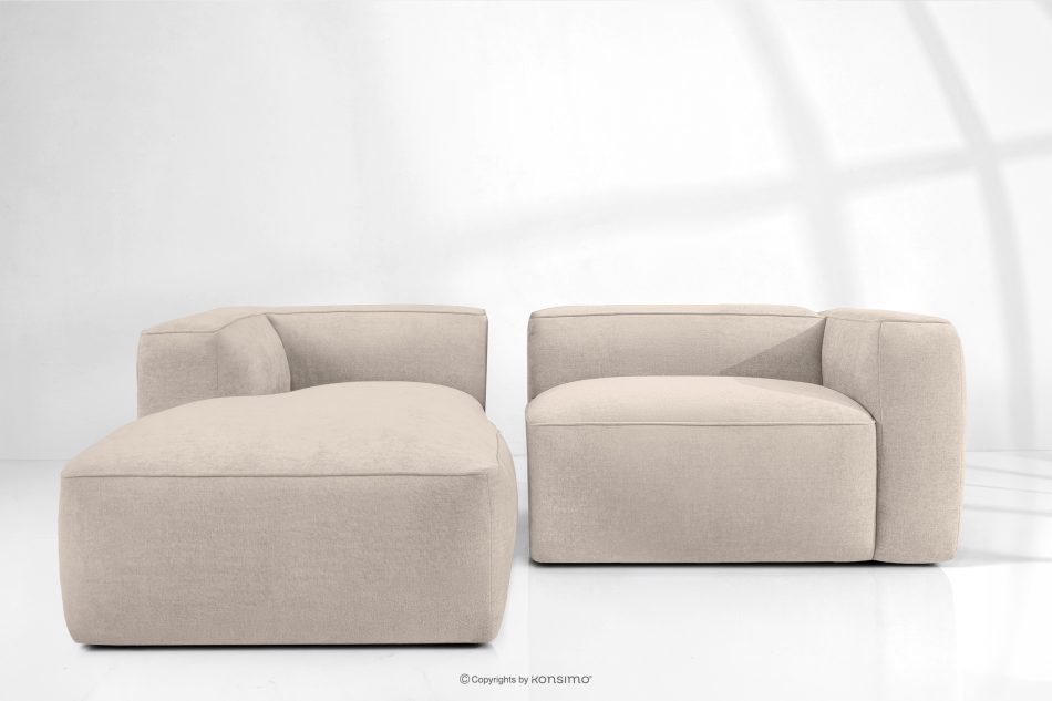 FUBBO Mäkká rohová pohovka z tkanej látky, vľavo krémový krémová - obrázok 10