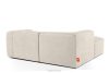 FUBBO Mäkká rohová pohovka z tkanej látky, vľavo ekru ekru - obrázok 4