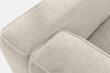 FUBBO Mäkká rohová pohovka z tkanej látky, vľavo ekru ekru - obrázok 7