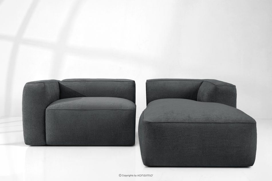 FUBBO Mäkká rohová pohovka z tkanej látky vpravo antracit antracitová - obrázok 10