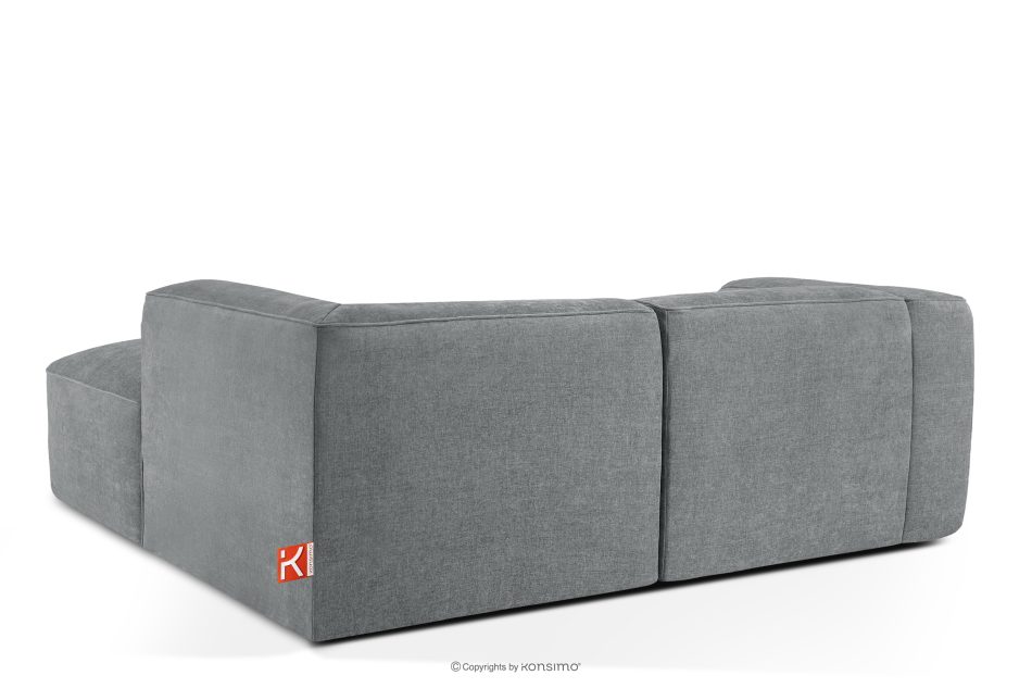 FUBBO Mäkká rohová pohovka z tkanej látky vpravo sivý sivá - obrázok 3