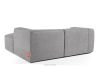 FUBBO Mäkká rohová pohovka z tkanej látky vpravo svetlo šedá svetlošedá - obrázok 4