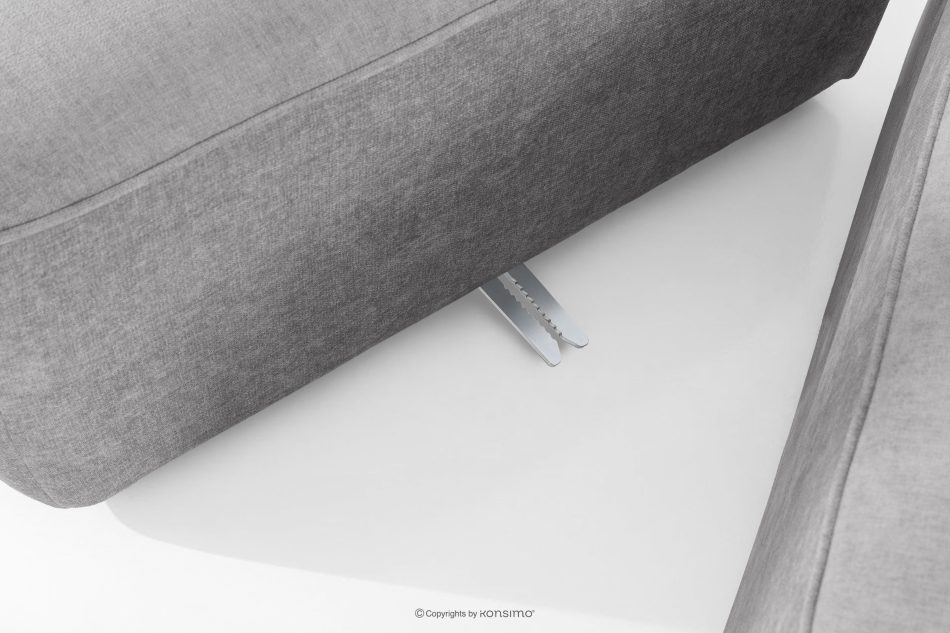 FUBBO Mäkká rohová pohovka z tkanej látky vpravo svetlo šedá svetlošedá - obrázok 8