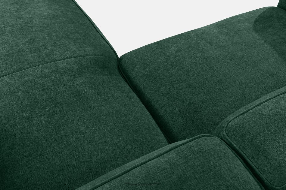 FUBBO Mäkká rohová pohovka z tkanej látky vpravo tmavo zelená tmavozelená - obrázok 5