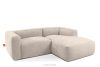 FUBBO Mäkká rohová pohovka z tkanej látky vpravo krémový krémová - obrázok 3
