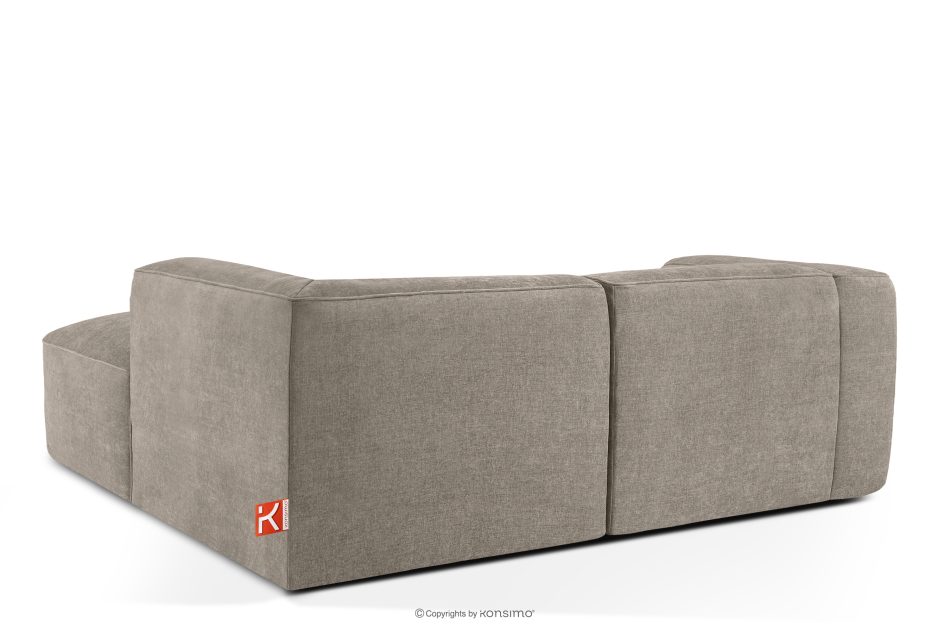 FUBBO Mäkká rohová pohovka z tkanej látky vpravo béžová béžová - obrázok 3