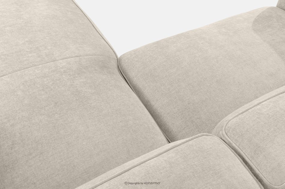FUBBO Mäkká rohová pohovka z tkanej látky vpravo ekru ekru - obrázok 5