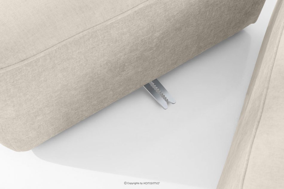FUBBO Mäkká rohová pohovka z tkanej látky vpravo ekru ekru - obrázok 8