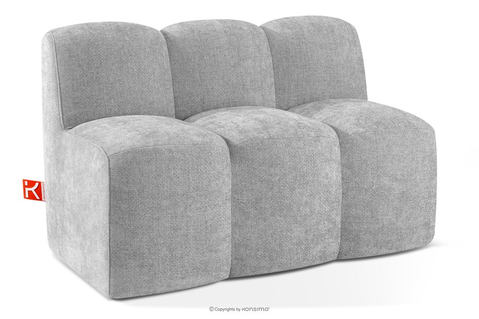 BRESCO Čalúnená lavica do jedálne 120 cm svetlošedá ženilková látka svetlo šedá - obrázok 2