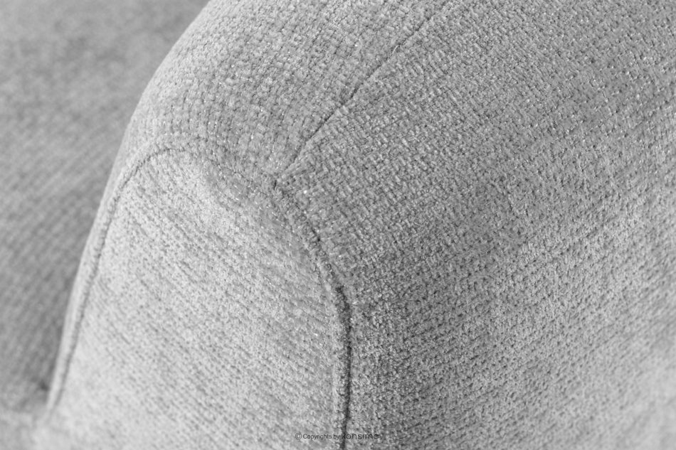 BRESCO Čalúnená lavica do jedálne 120 cm svetlošedá ženilková látka svetlo šedá - obrázok 7