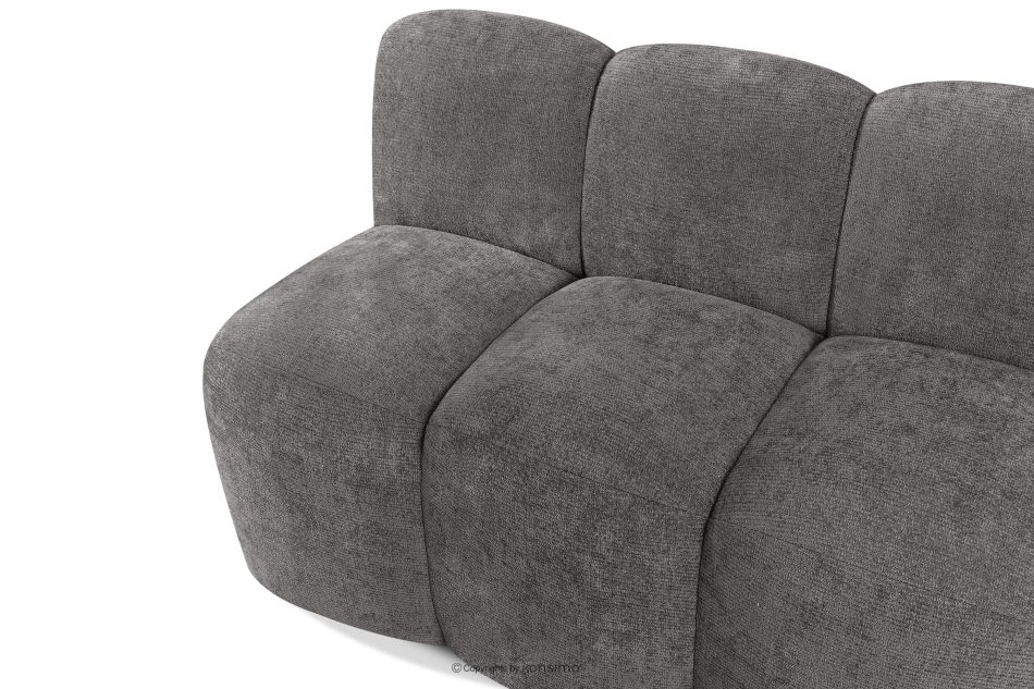 BRESCO Čalúnená lavica do jedálne 120 cm tmavošedá ženilková látka tmavo šedá - obrázok 4