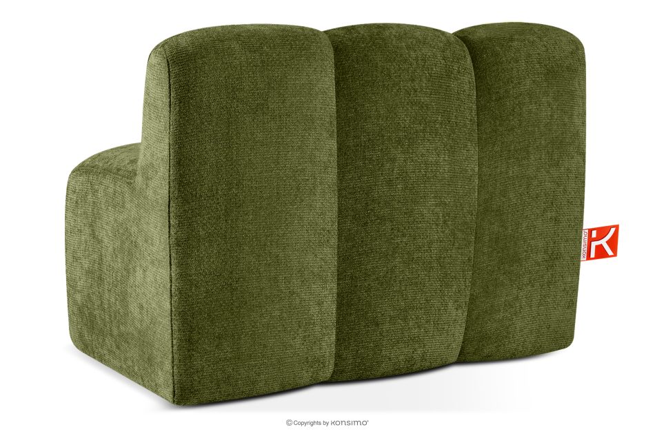 BRESCO Čalúnená jedálenská lavica 120 cm olivová ženilková látka olivová - obrázok 3