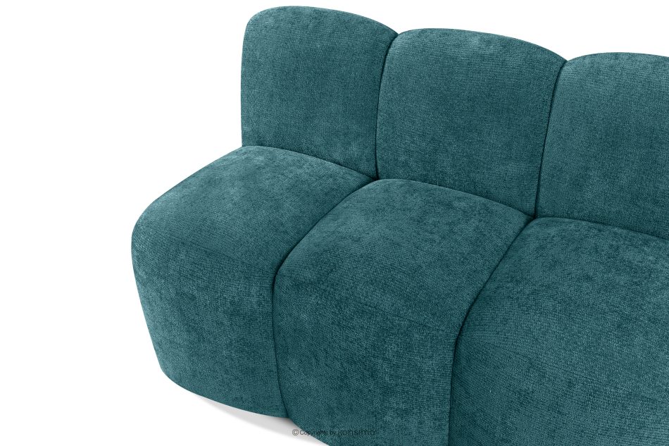 BRESCO Čalúnená jedálenská lavica 120 cm morská modrá ženilková látka morská modrá - obrázok 4