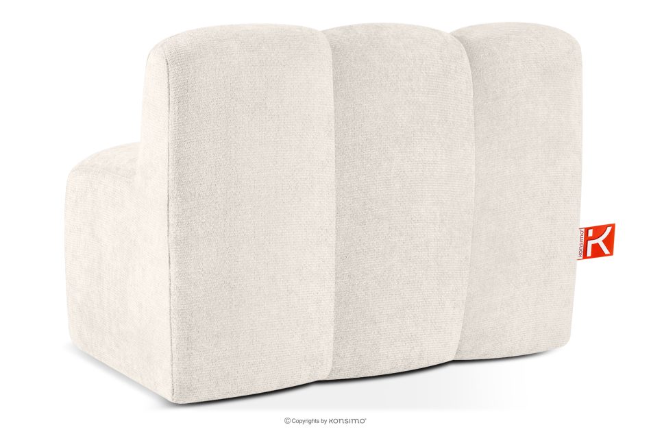 BRESCO Čalúnená lavica do jedálne 120 cm krémová ženilková látka krémová - obrázok 3