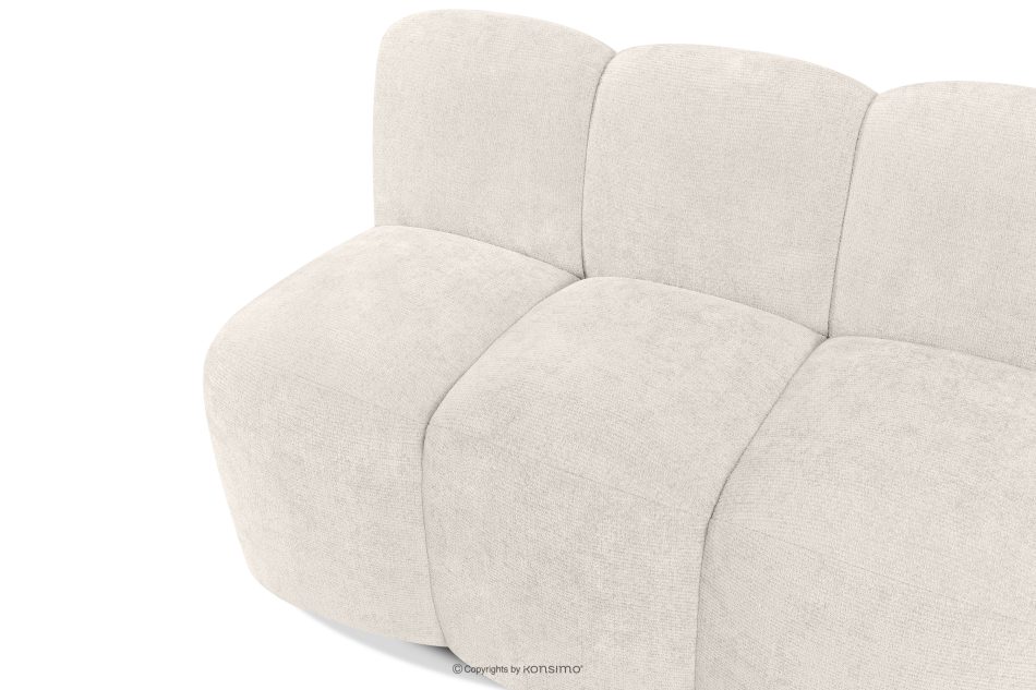 BRESCO Čalúnená lavica do jedálne 120 cm krémová ženilková látka krémová - obrázok 4