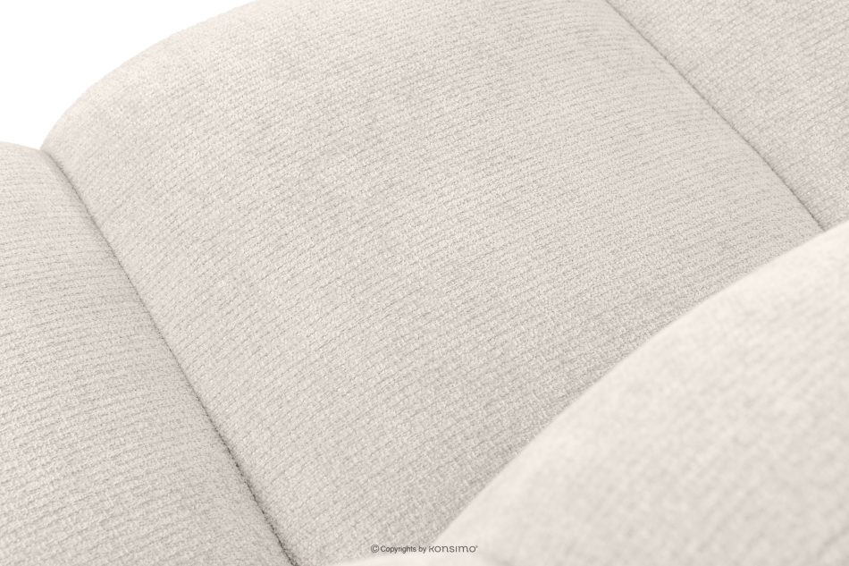 BRESCO Čalúnená lavica do jedálne 120 cm krémová ženilková látka krémová - obrázok 5