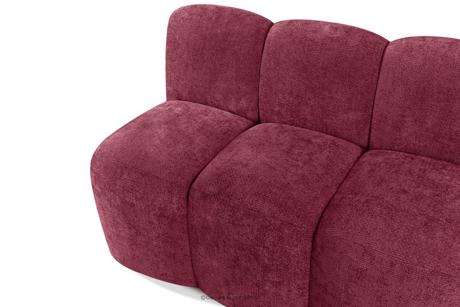 BRESCO Čalúnená jedálenská lavica 120 cm bordová ženilková látka bordová - obrázok 4