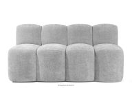 Čalúnená lavica do jedálne 160 cm svetlošedá ženilková látka