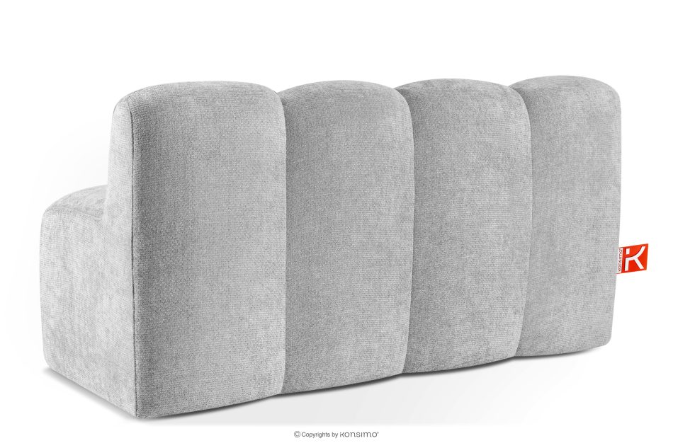 BRESCO Čalúnená lavica do jedálne 160 cm svetlošedá ženilková látka svetlo šedá - obrázok 3