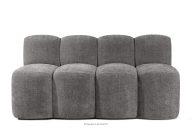 Čalúnená lavica do jedálne 160 cm tmavošedá ženilková látka