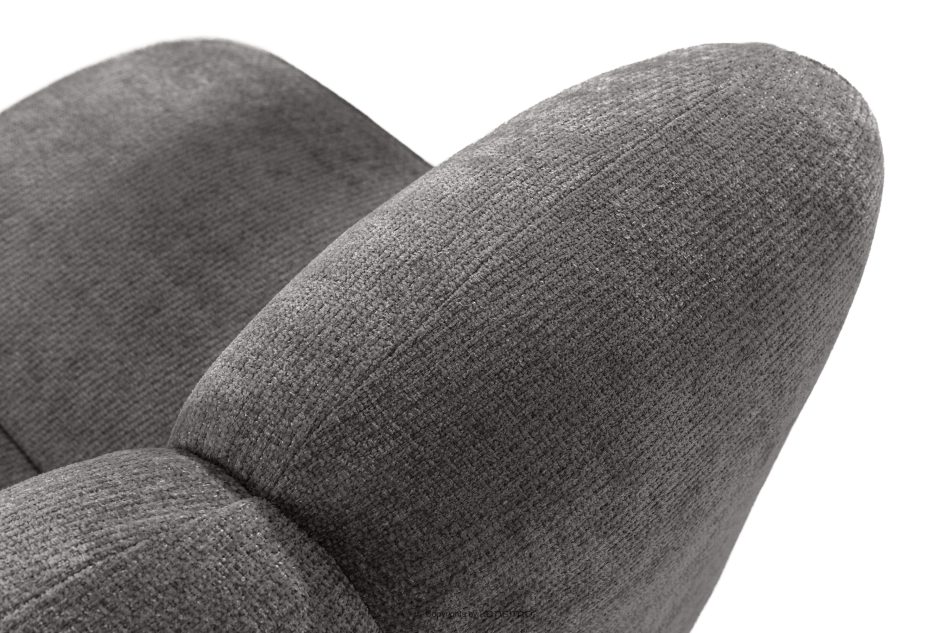 BRESCO Čalúnená lavica do jedálne 160 cm tmavošedá ženilková látka tmavo šedá - obrázok 6