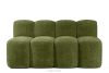 BRESCO Čalúnená lavica do jedálne 160 cm olivová ženilková látka olivová - obrázok 1