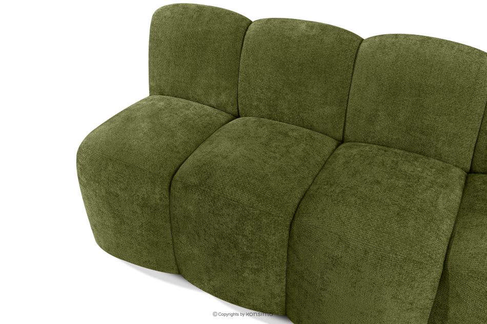 BRESCO Čalúnená lavica do jedálne 160 cm olivová ženilková látka olivová - obrázok 4