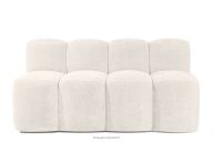 Čalúnená lavica do jedálne 160 cm krémová ženilková látka