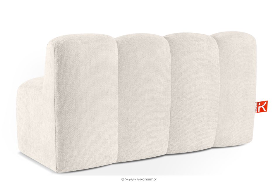 BRESCO Čalúnená lavica do jedálne 160 cm krémová ženilková látka krémová - obrázok 3