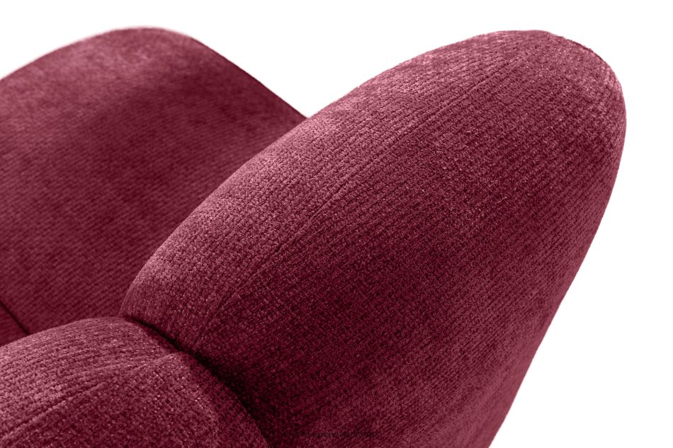 BRESCO Čalúnená lavica do jedálne 160 cm bordová ženilková látka bordová - obrázok 6