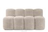 BRESCO Čalúnená lavica do jedálne 160 cm béžová ženilková látka béžová - obrázok 1
